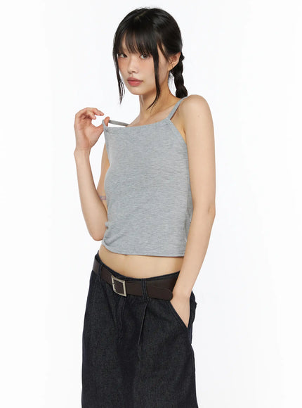 Casual Sleeveless Top CU530 in Gray, size S/M