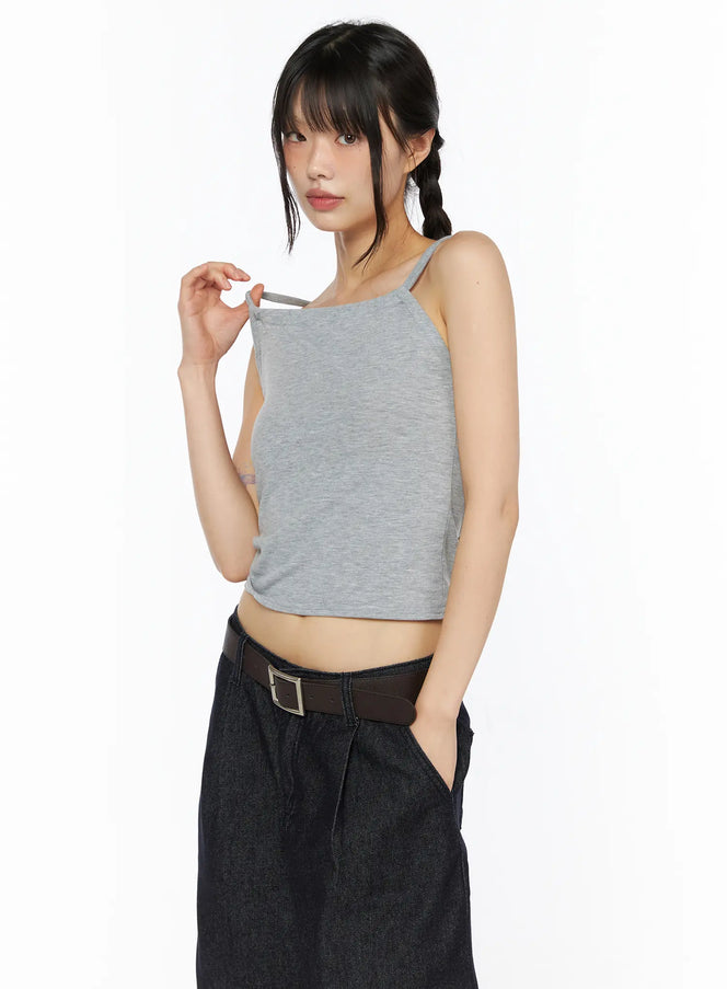 Casual Sleeveless Top CU530 in Gray, size S/M
