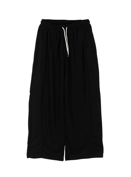 Casual Wide Leg Sweatpants CL513 in Black, size S/M