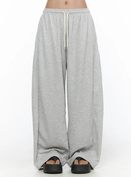 Casual Wide Leg Sweatpants CL513 in Gray, size S/M