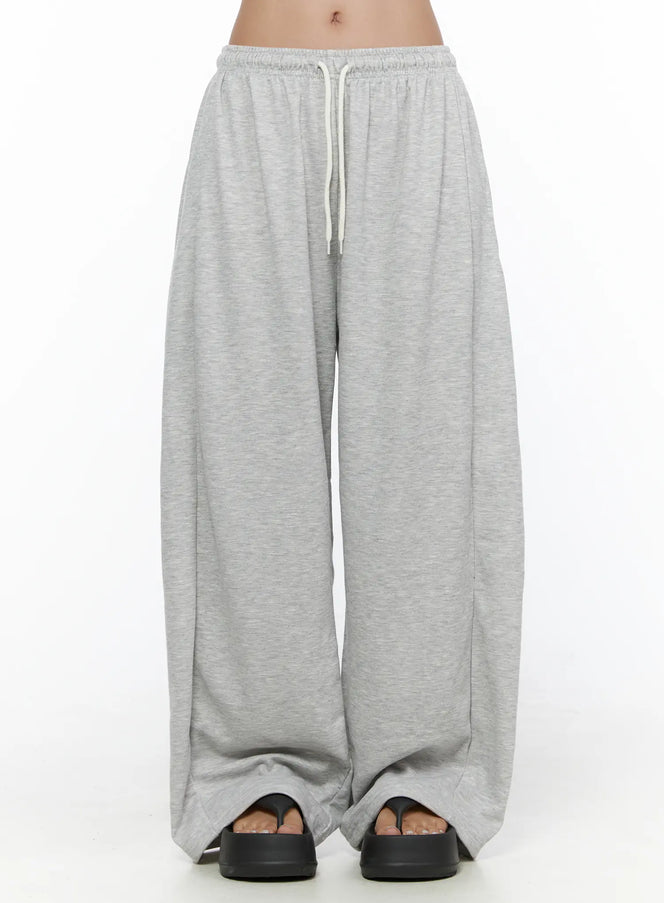 Casual Wide Leg Sweatpants CL513 in Gray, size S/M