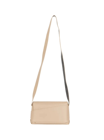 Classic Faux Leather Crossbody Bag IL523 in Beige, size One Size
