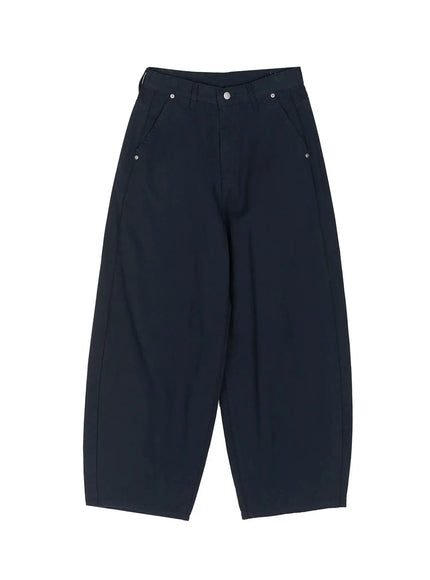 Cotton Balloon Pants IL502 in Dark blue, size S