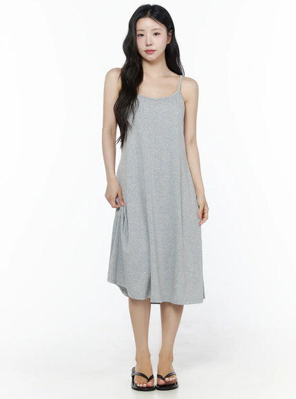Criss-Cross Strap Maxi Dress IU525 in Gray, size S/M