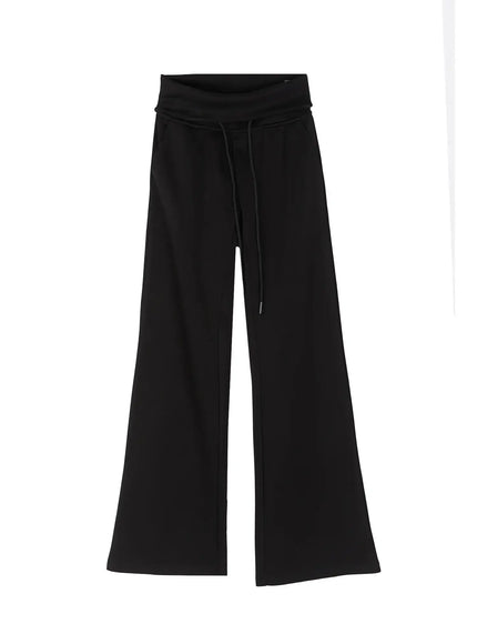 Cuffed Flare Lounge Pants IU524 in Black, size S/M