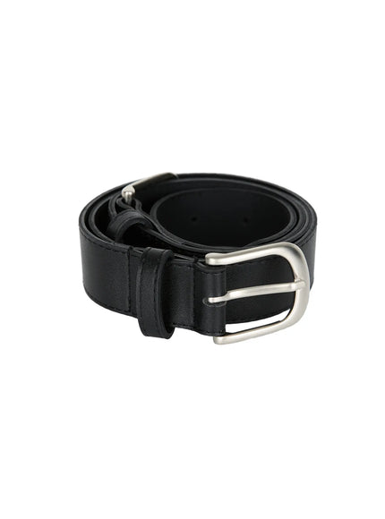Double Buckle Faux Leather Belt CL527 in Black, size One Size