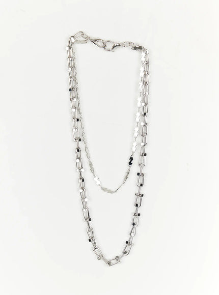 Double-Layered Chain IL509 in Silver, size One Size