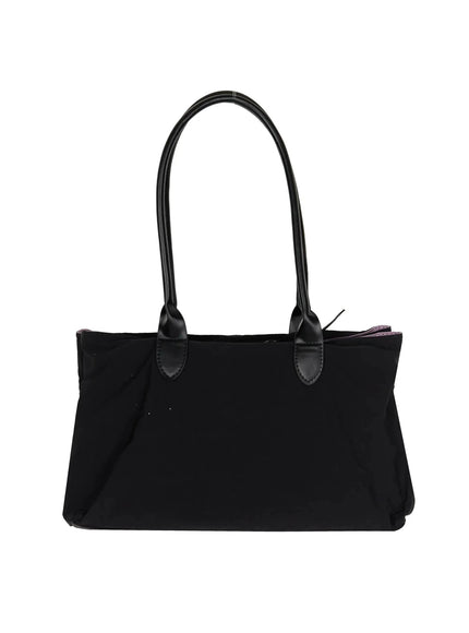 Double Pocket Shoulder Bag IL516 in Black, size One Size