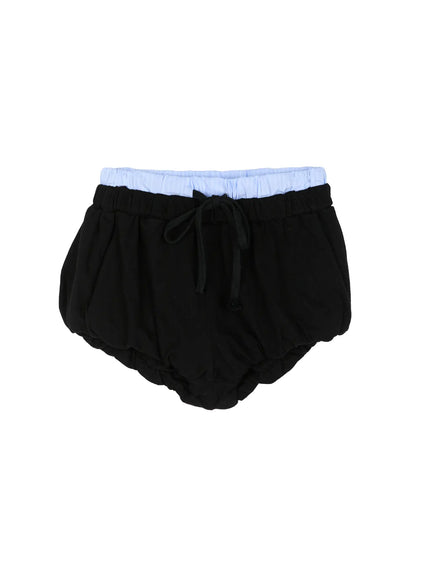 Drawstring Sweat Shorts CL527 in Black, size S/M