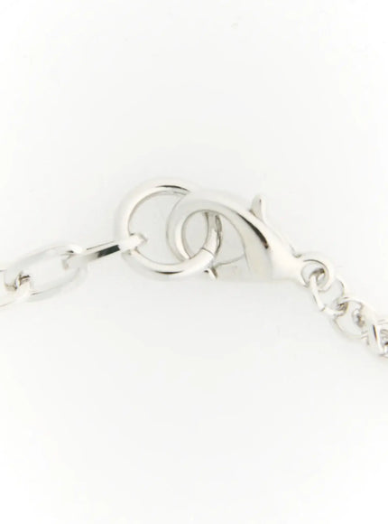 Eden Key Bracelet IL522 silver close-up detail of lobster claw clasp and jump ring closure on mixed chain bracelet
