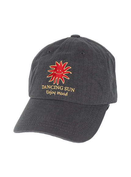 Embroidered Sun Logo Cap IL515 in Dark gray, size One Size