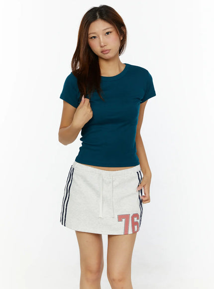 Fitted Crop Top CL515 in Blue, size S/M
