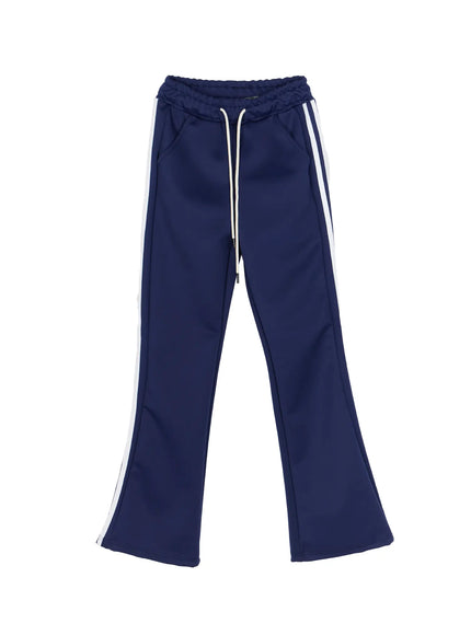 Flared Striped Track Pants CU524 in Dark blue, size S/M