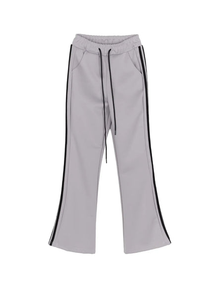 Flared Striped Track Pants CU524 in Gray, size S/M