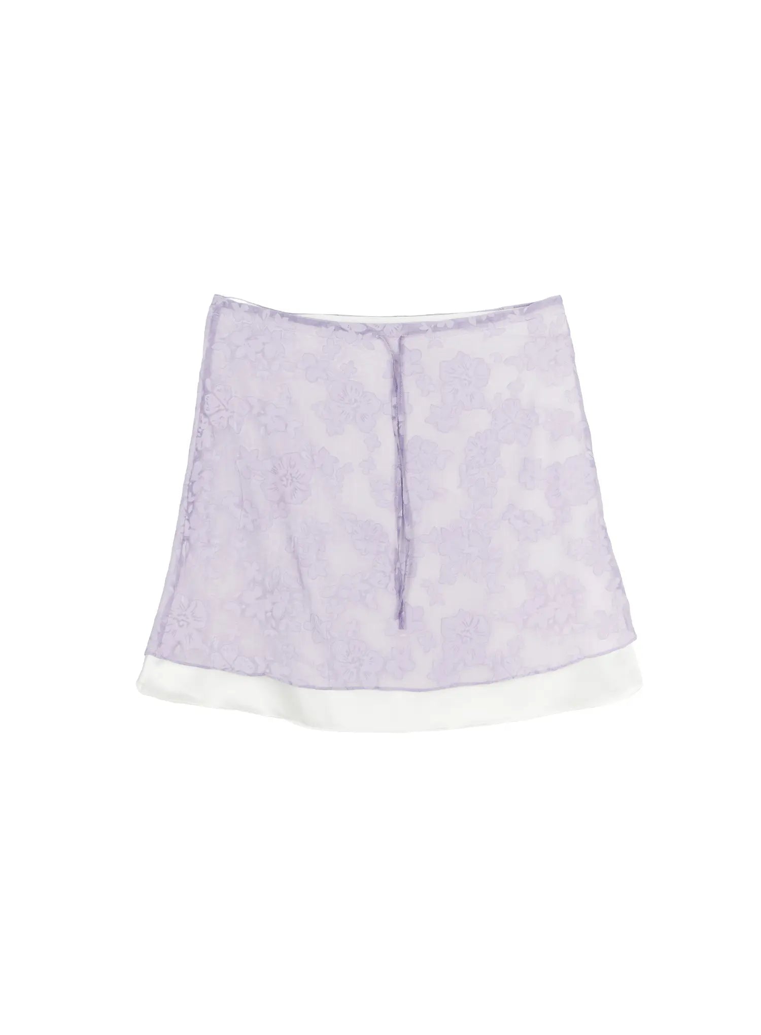 Floral Midi Skirt CU523 in Purple, size S/M
