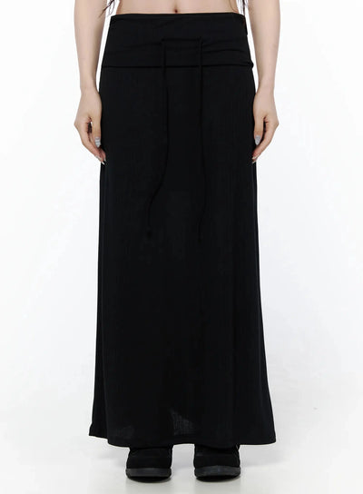 LEWKIN Foldover Tie-Waist Maxi Skirt IL506 — view 1