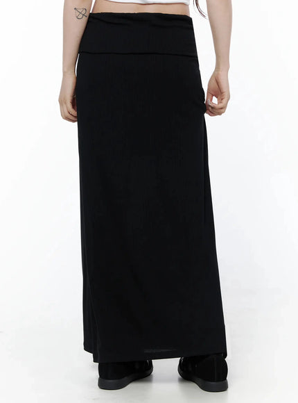 Foldover Tie-Waist Maxi Skirt IL506 — view 12