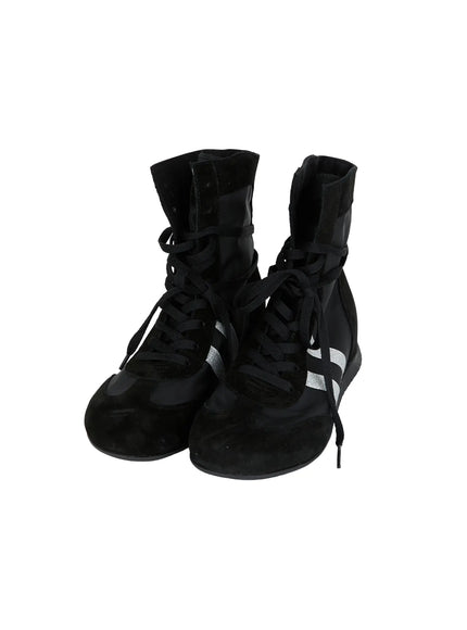 High Top Sneakers CL527 in Black, size 225 / US5.5