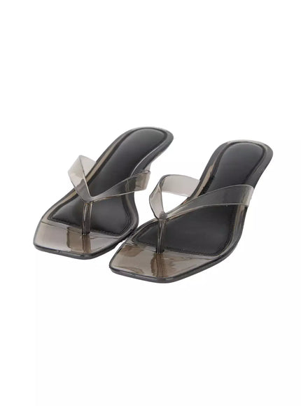 Jelly Flip-Flop Sandals IU525 in Black, size 230 / US6