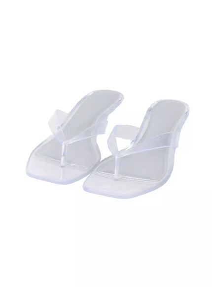 Jelly Flip-Flop Sandals IU525 in Silver, size 230 / US6