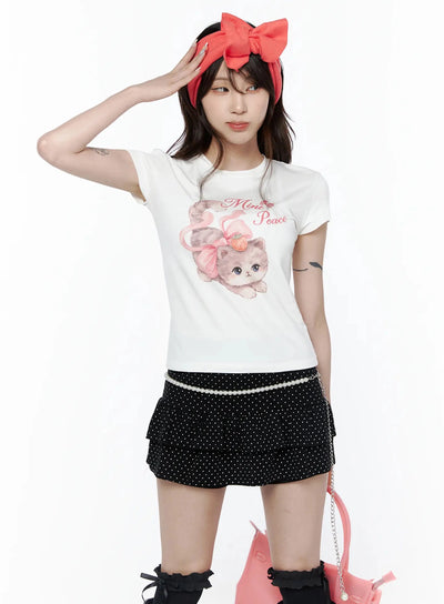 LEWKIN Kitty Graphic Tee IL506 — view 1
