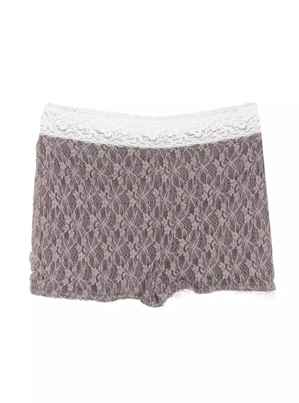 Lace Layered Micro Shorts IU524 in Dark gray, size S/M
