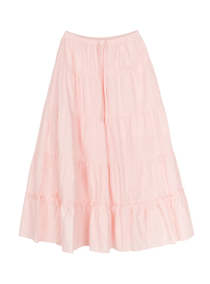 Layered Maxi Skirt CU530 in Pink, size S/M