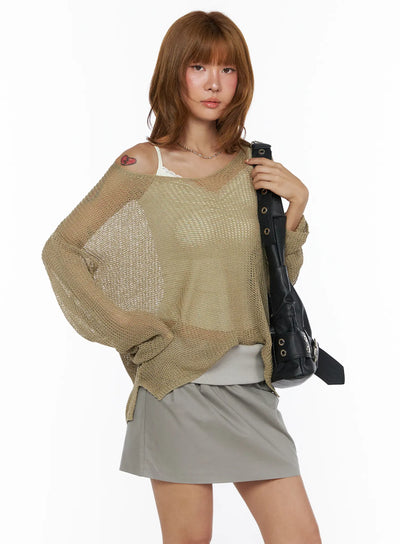 LEWKIN Loose V-Neck Cardigan CL503 — view 1