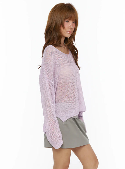 Loose V-Neck Cardigan CL503 — view 2