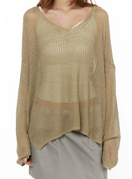 Loose V-Neck Cardigan CL503 — view 8