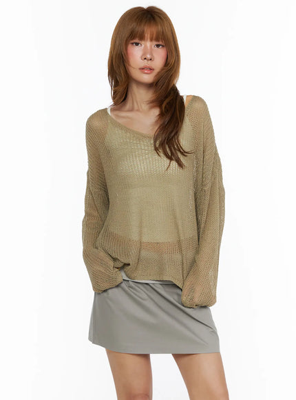 Loose V-Neck Cardigan CL503 — view 9