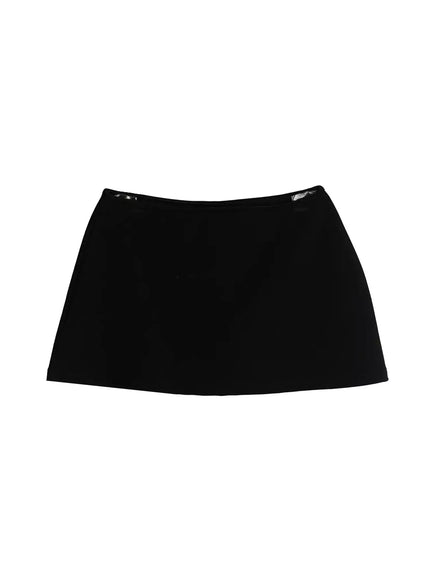 Low-Rise Mini Skort IU525 in Black, size S/M