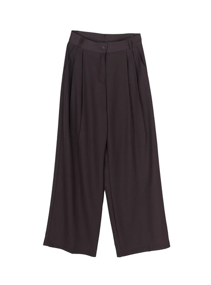 Low-Rise Wide Leg Tailored Pants IL506 in Gray, size S