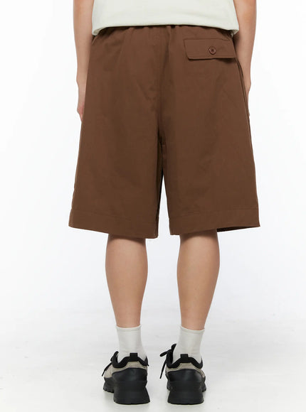 Men's Bermuda Shorts (Dark Brown) IL514 in Dark brown, size M/L
