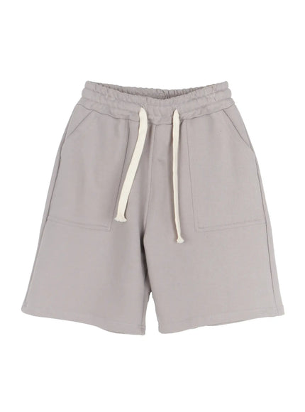 Men's Casual Sweat Shorts (Gray) IL502 in Gray, size M/L