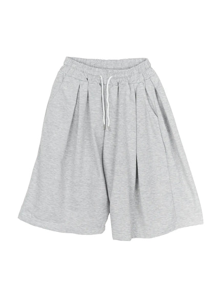 Men's Casual Sweat Shorts IL510 in Gray, size M/L