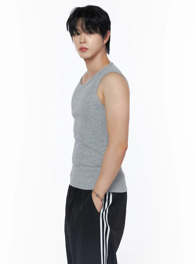 Men's Casual Tank IL502 in Gray, size S/M