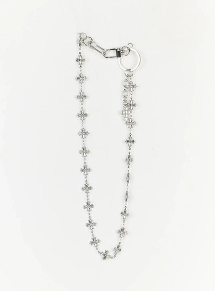 Men's Cross-Link Chain IL509 in Silver, size One Size