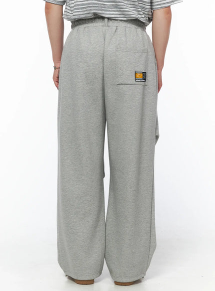 Men's Curved Fit Sweatpants (Gray) IL502 in Gray, size M/L