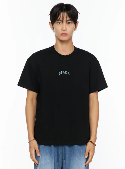Men's Osaka Graphic T-Shirt IL520 in Black, size S/M