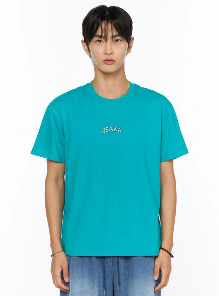 Men's Osaka Graphic T-Shirt IL520 in Mint, size S/M