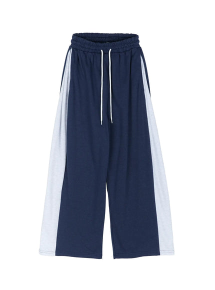 Men's Two-Tone Sweatpants IL528 in Dark blue, size M/L