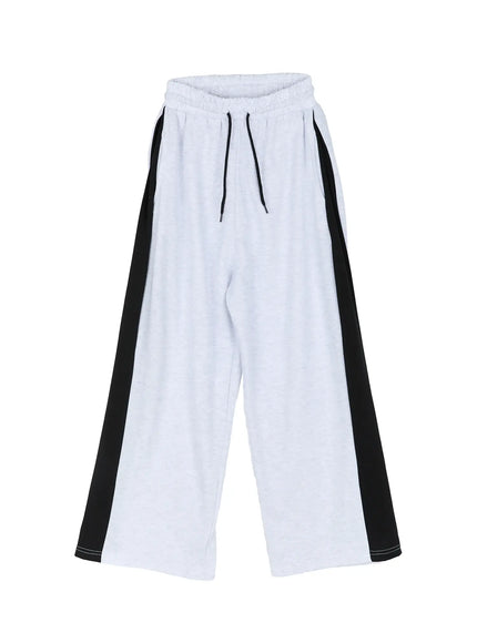 Men's Two-Tone Sweatpants IL528 in Light gray, size M/L