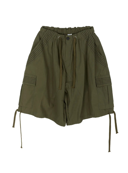 Men's Utility Pocket Cargo Shorts IL515 in Dark green, size M/L
