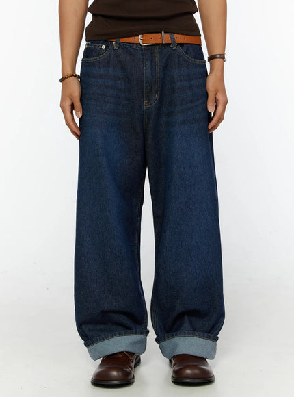 Men's Wide Leg Jeans IL515 in Dark blue, size XS