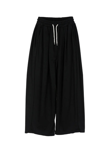 Men's Wide Leg Sweatpants IL528 in Black, size M/L