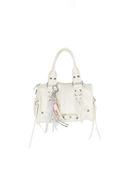 Metallic Detail Shoulder Bag CL508 in Light beige, size One Size