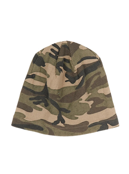 Military Style Beanie IL515 in Beige, size One Size