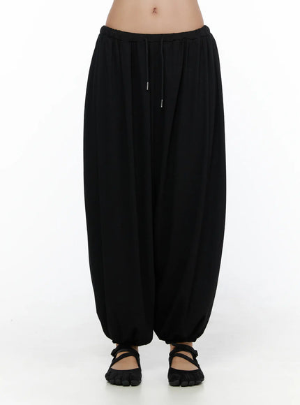 Multi-Purpose Balloon Sweatpants CL513 in Black, size S/M