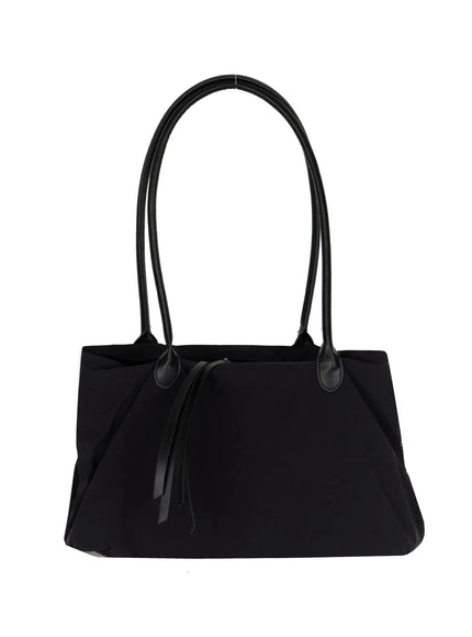 Nylon Shoulder Purse IL516 in Black, size One Size